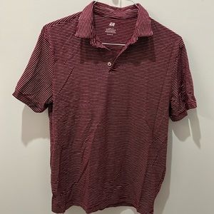 H&M Red Striped Polo